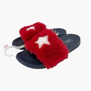 NEW Auden Gloria Americana Slide Slippers - Red - Size M (7/8)
